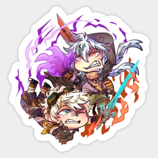 Chibi Razor & Bennett Sticker